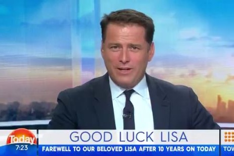 Karl Stefanovic farewells Lisa Wilkinson on The Today Show.