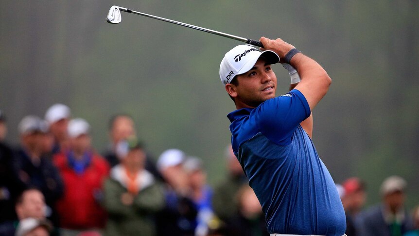 Jason Day during a practice round at Augusta National