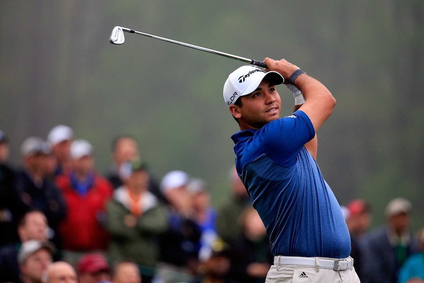 Jason Day during a practice round at Augusta National
