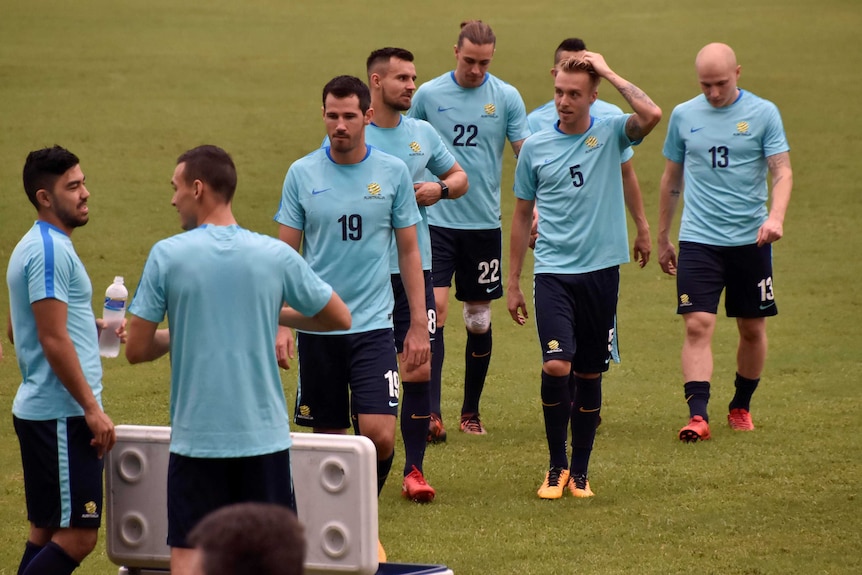 Socceroos train in Honduras