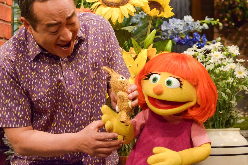 Julia is a new autistic muppet character debuting on the 47th Season of Sesame Street