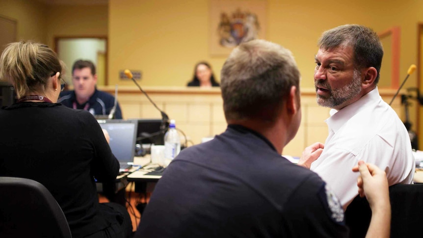 An ALS defence lawyer in the courthouse in the remote community of Warburton, WA.