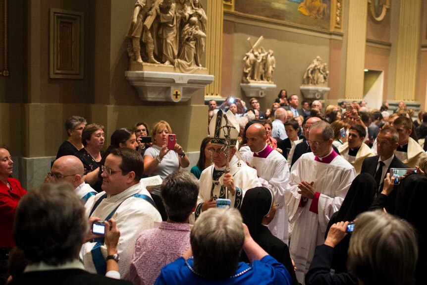 Pope Francis at the Cathedral Basilica of Saints Peter and Paul in Philadelphia