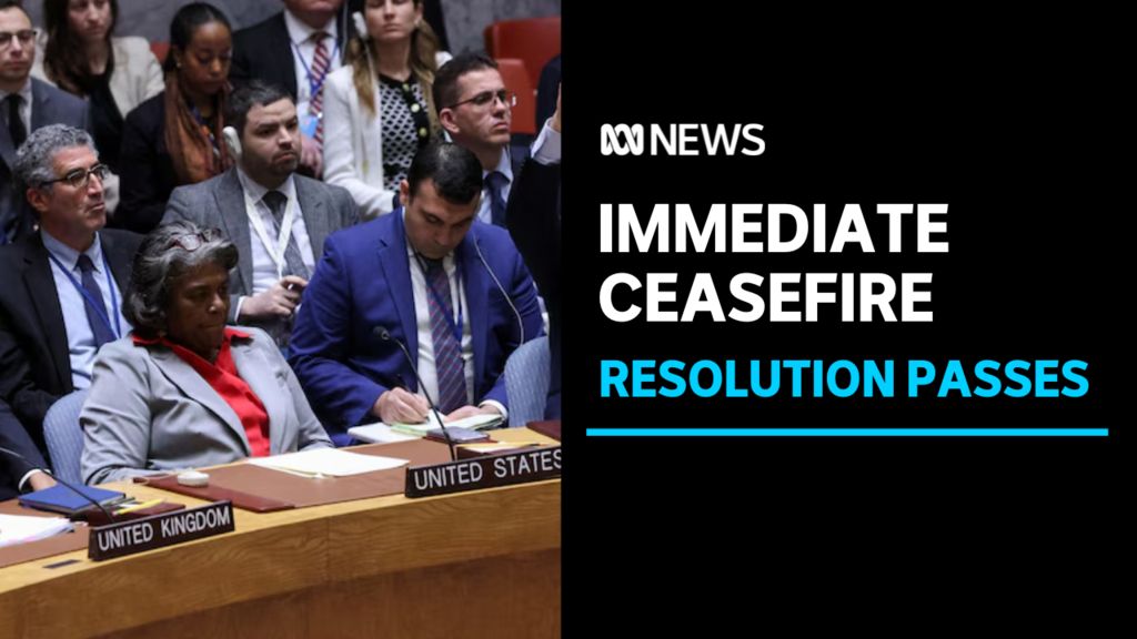 UN Security Council passes ceasefire resolution for Gaza - ABC News