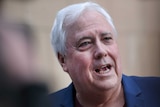 Clive Palmer talks to the media