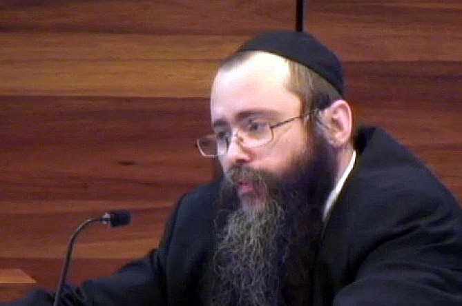 Rabbi Yosef Feldman at the royal commission