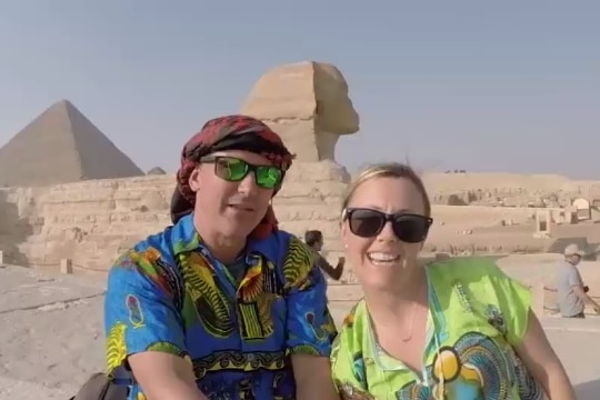 Walk Like an Egyptian couple
