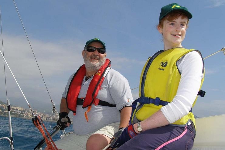 Two sailors on a boat