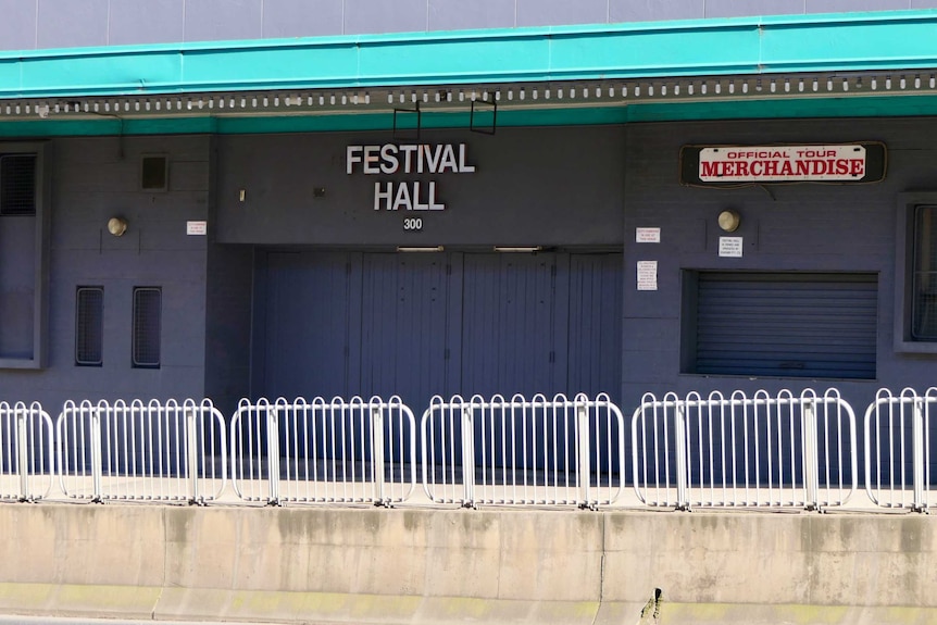 The outside of the music venue Festival Hall.