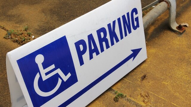 Disabled parking sign generic