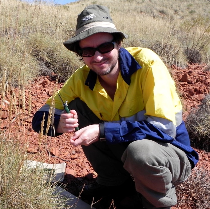 Dr Matt Barrett has discovered 50 new species of spinifex grass.
