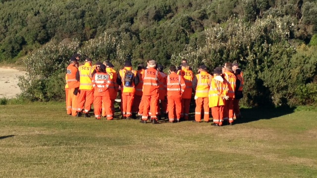 SES volunteers prepare to search