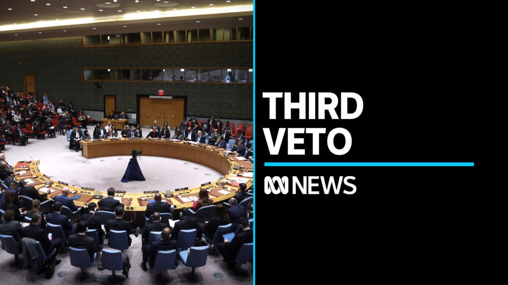 Third veto: Diplomats seated at UN Security Council