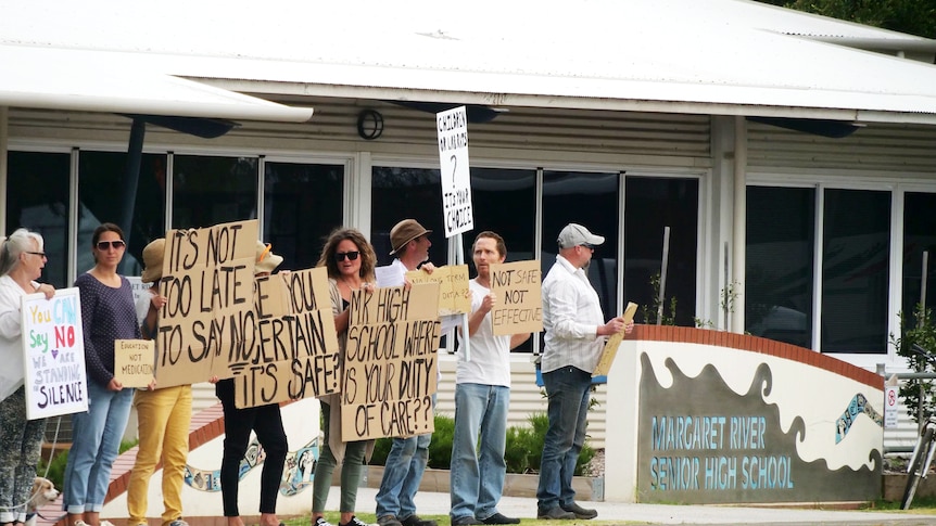 Protesters with Placards