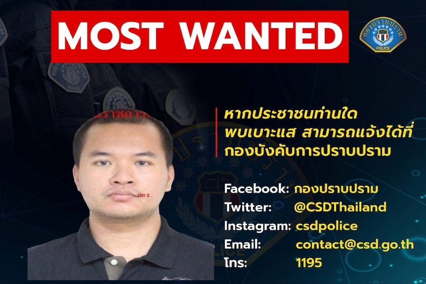 An image of a suspect on a wanted poster.
