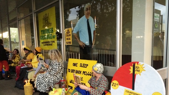 The Knitting Nannas CSG protest group