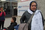 Farzona, 32, is from Afghanistan and has been waiting outside Traiskirchen's refugee reception centre in Austria for the past three days.