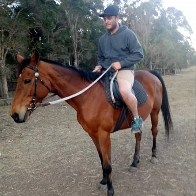 Gary Pearce riding a horse
