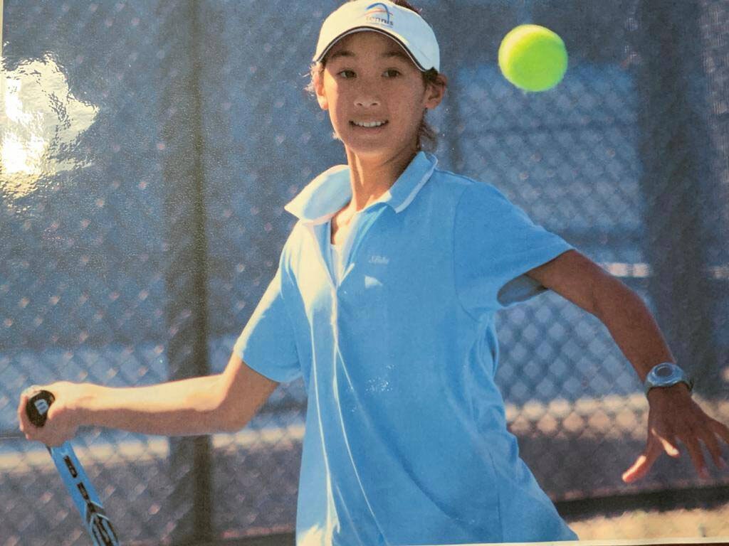 Athlete Priscilla Hon when she played tennis as a child.
