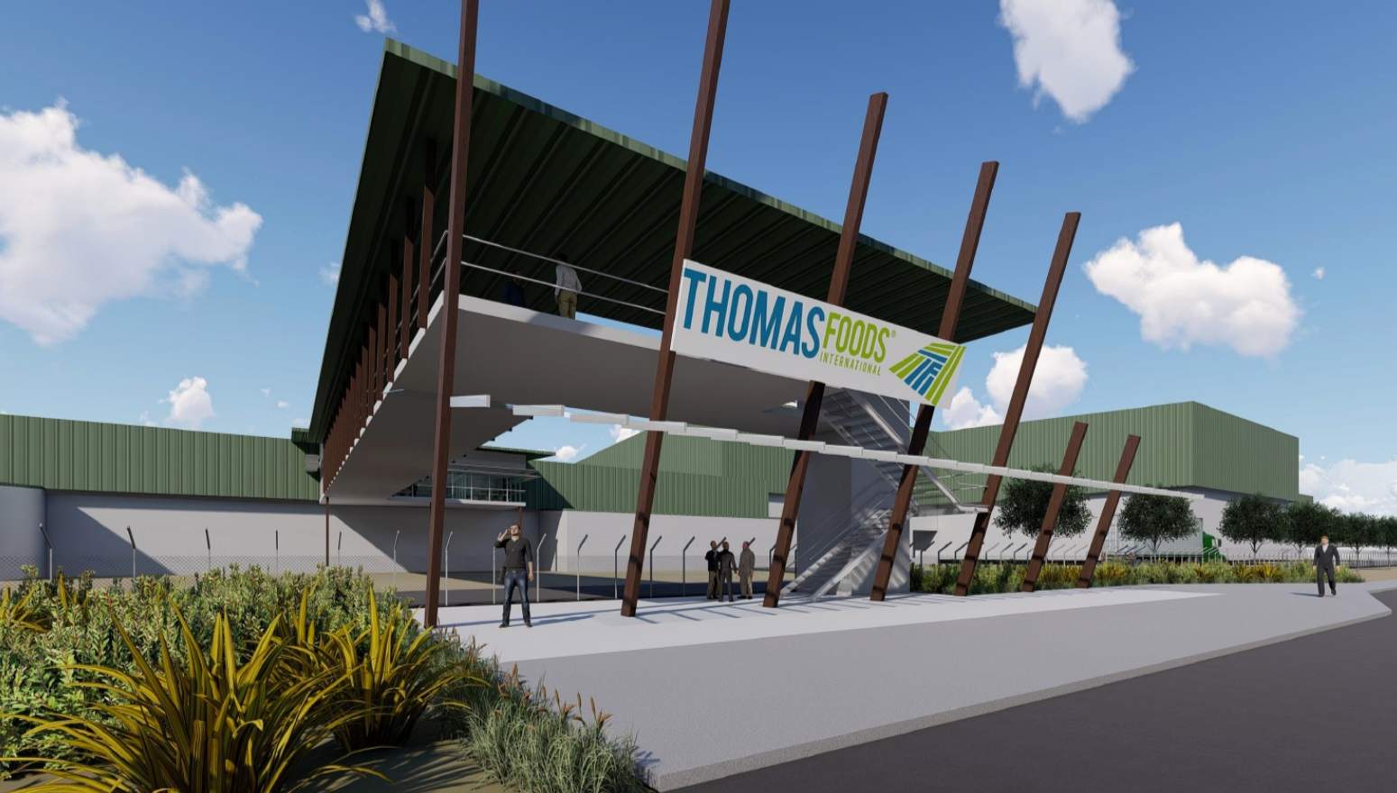 An artist's impression of the new Thomas Foods International abattoir.