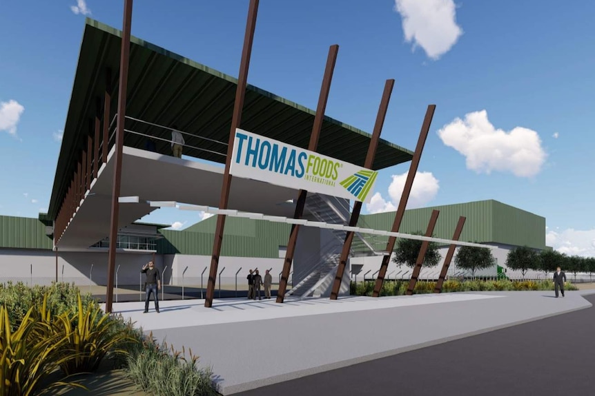 An artist's impression of the new Thomas Foods International abattoir.