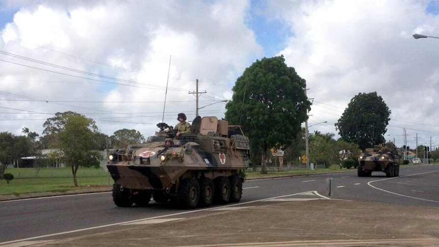 Australian Army in Bundaberg for the flood clean up.