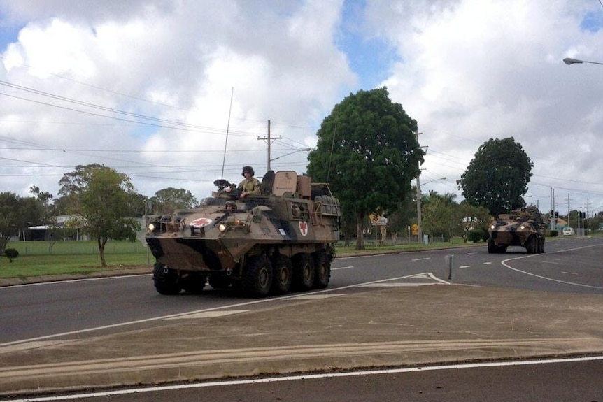 Australian Army in Bundaberg for the flood clean up.