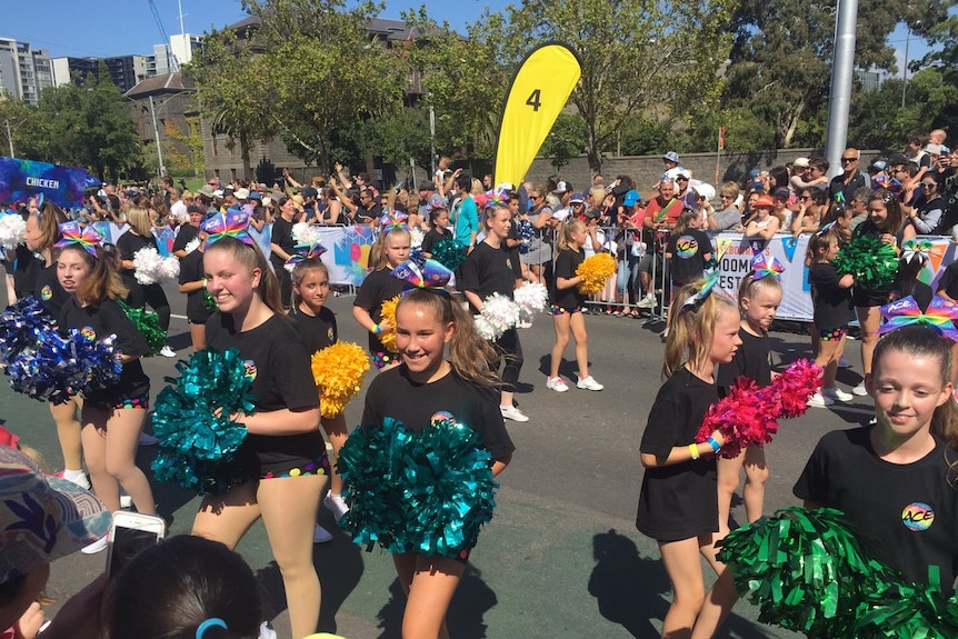 Children dance in the Moomba parade