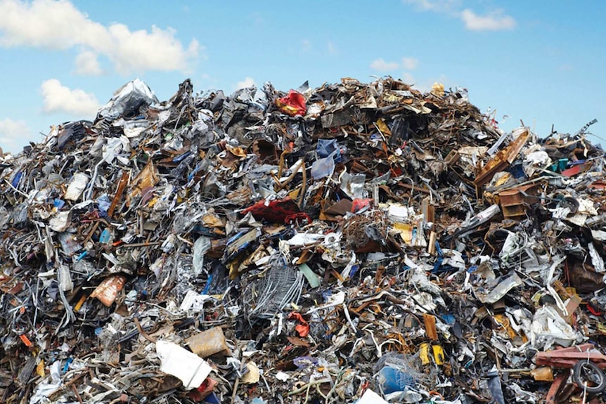 Rubbish in a dump