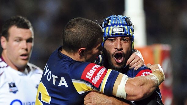 Johnathan Thurston was up to his old tricks again in Townsville with partner Matt Bowen.