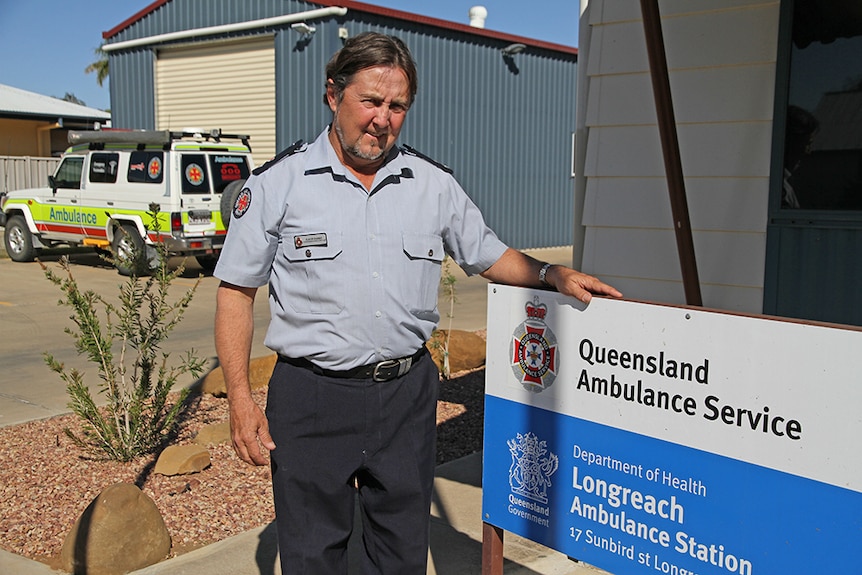Central West Ambulance Service superintendent Gavin Farry at the Longreach headquarters