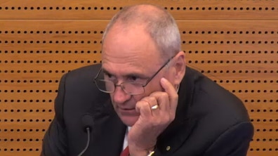 NAB chairman Ken Henry giving evidence at the banking royal commission in Melbourne on November 27, 2018