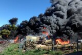 Northampton fire toxic threat