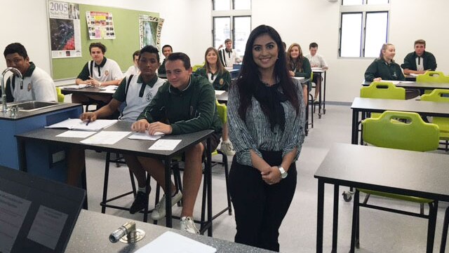 Student teacher Geetika Sodhi, 25, a former dental technician