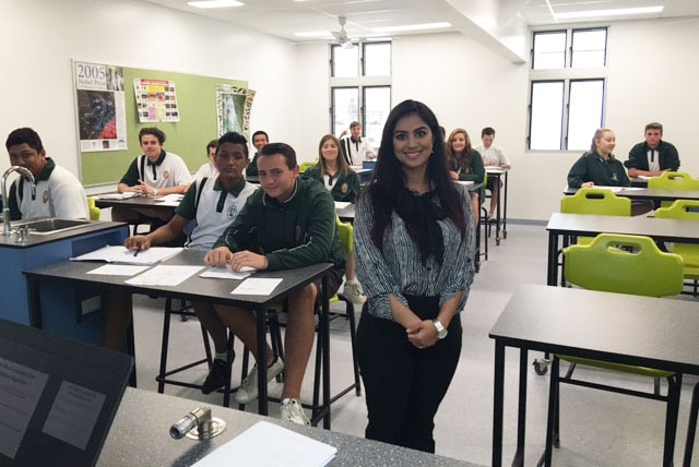 Student teacher Geetika Sodhi, 25, a former dental technician