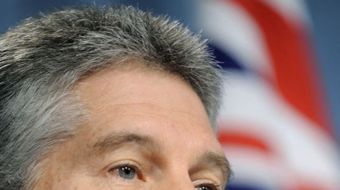 Foreign Minister Stephen Smith during a press conference in Canberra