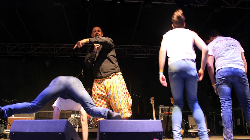 Some of the male competitors twerking