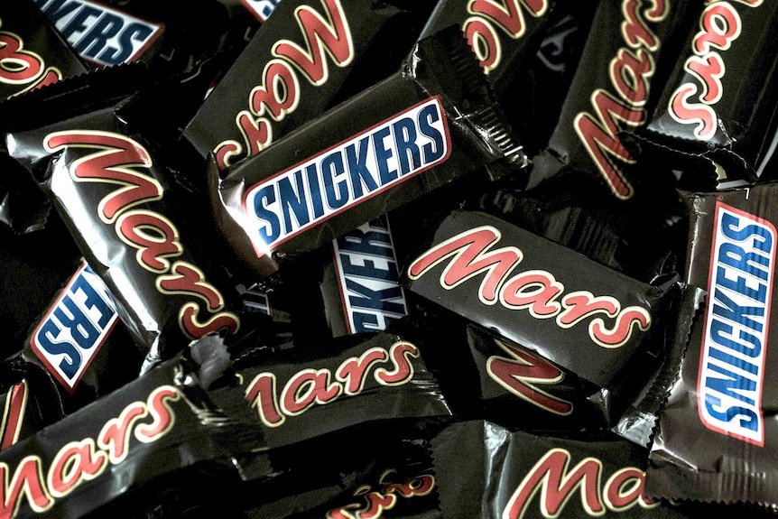 Mars and Snickers chocolate bars.