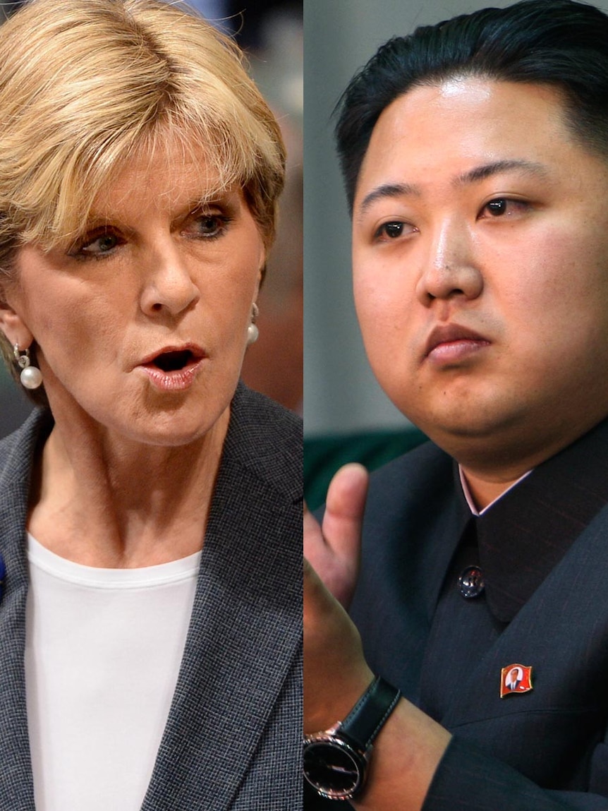 LtoR Julie Bishop and Kim Jong-un.