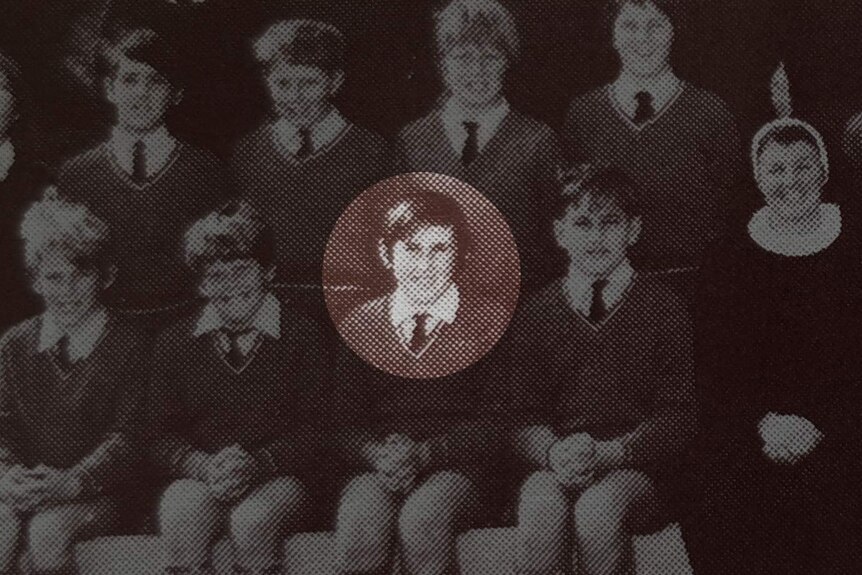Peter Creigh in a black and white school photo