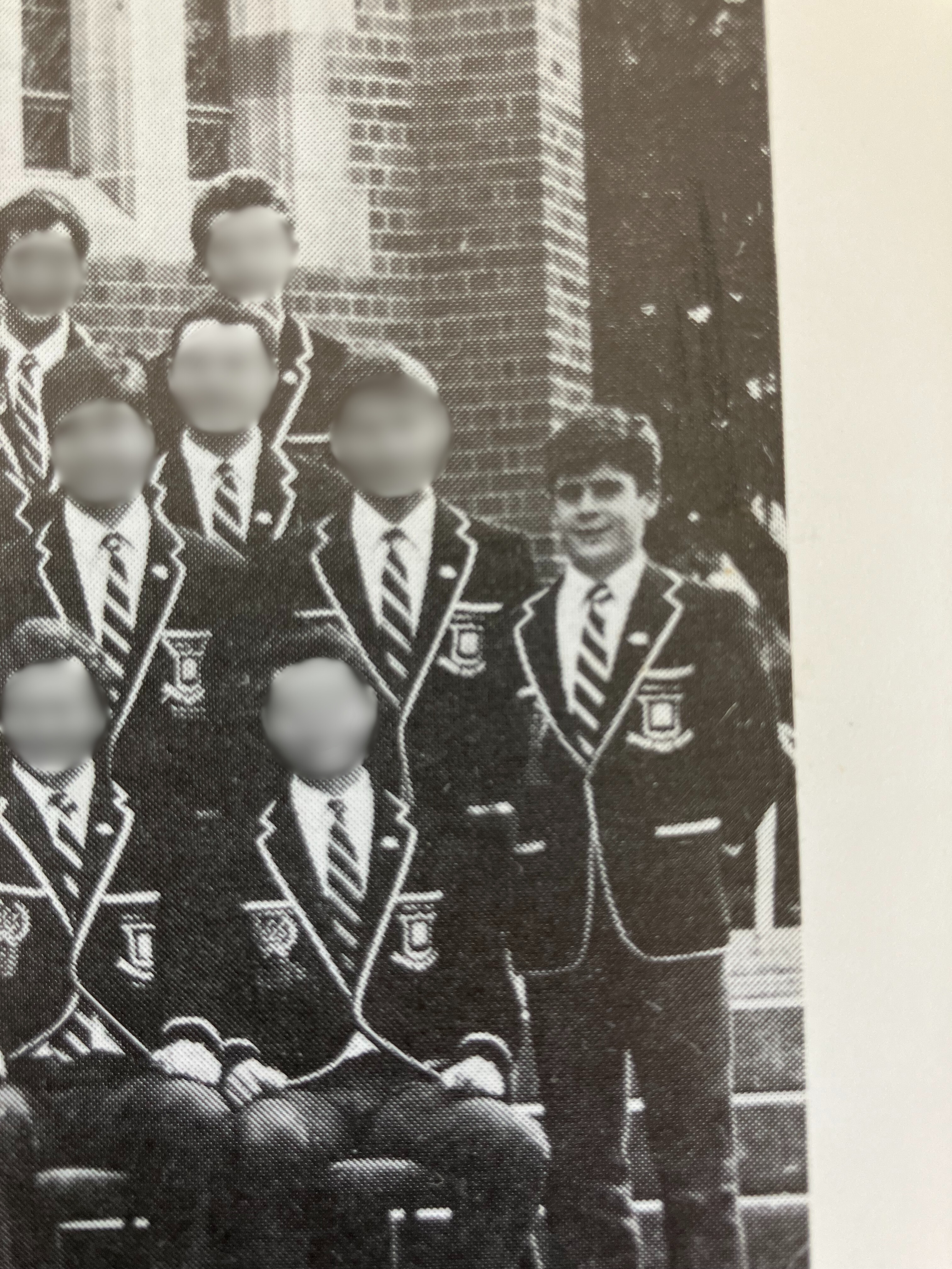 A school photo in black and white