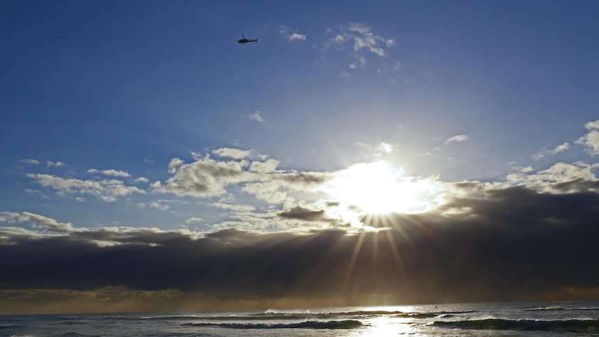 Helicopter over Lennox Heads