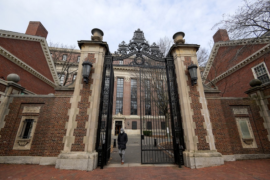 Gates of Harvard University in America