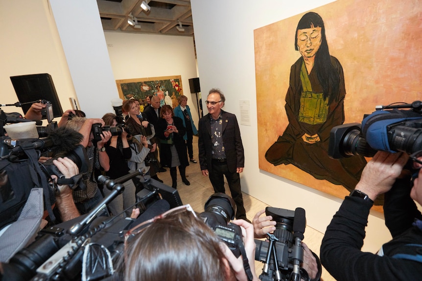 Tony Costa at the Archibald Prize ceremony