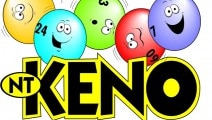 A bright logo features the word NT KENO in capital letters as well as bouncing balls with smiley faces.