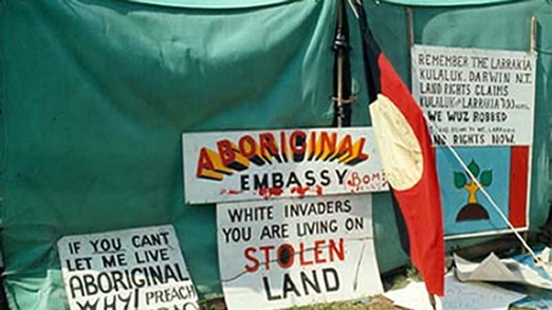 Signs at the Aboriginal Tent Embassy