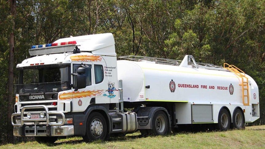 A Queensland Fire and Rescue water tanker
