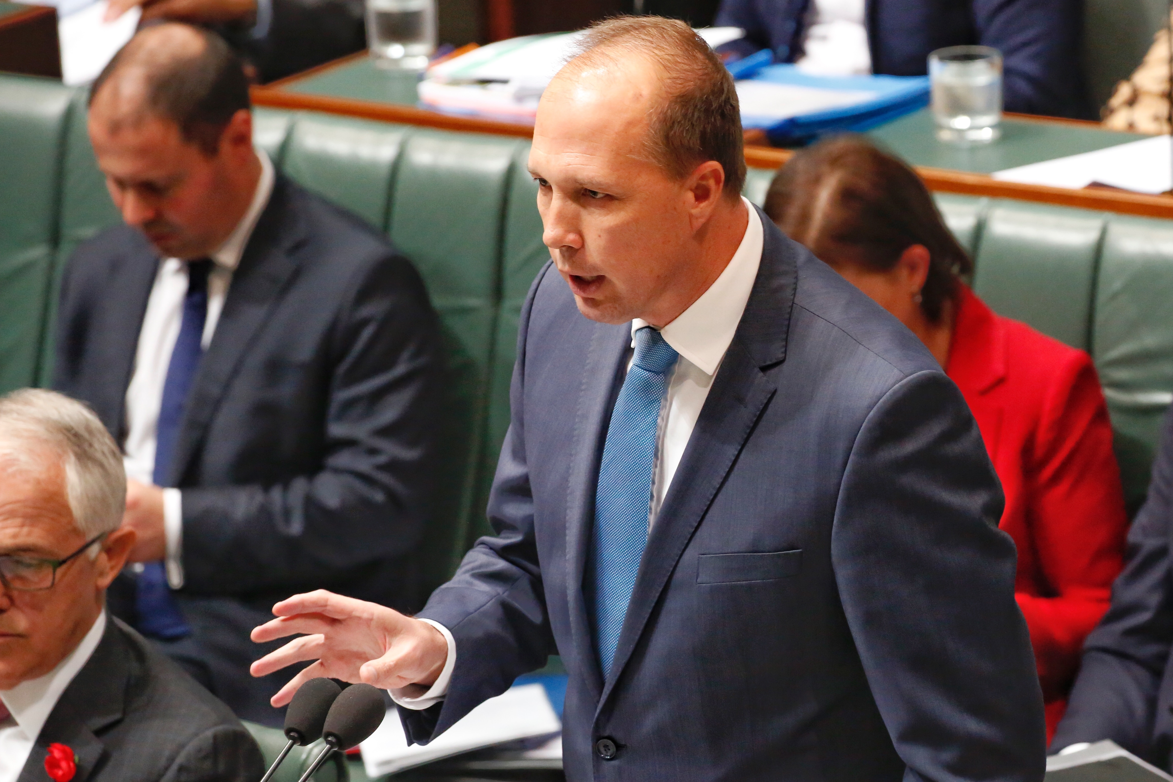 Peter Dutton speaks in Parliament on November 7, 2016.
