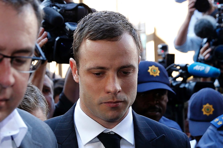 Oscar Pistorius arrives to hear verdict
