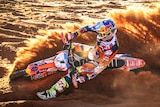 Another day in the office for Toby Price, four-time winner of the Finke Desert Race.